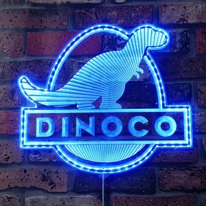 Cars Dinoco Gas Company RGB LED Sign