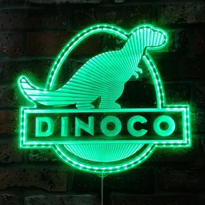 Cars Dinoco Gas Company RGB LED Sign