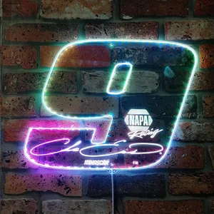 Chase Elliott #9 Signed Number RGB LED Sign