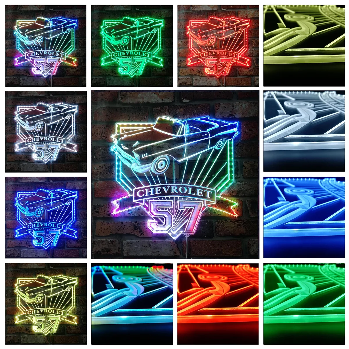 Chevrolet 1957 Bel Air Convertible RGB LED Sign