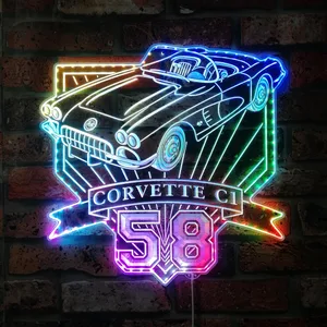 Chevrolet 1958 Corvette C1 RGB LED Sign