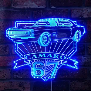 Chevrolet 1967 Camaro SS blueprint RGB LED Sign