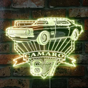 Chevrolet 1967 Camaro SS blueprint RGB LED Sign