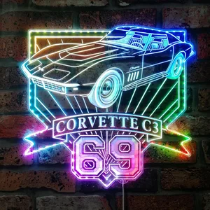 Chevrolet 1969 Corvette C3 RGB LED Sign