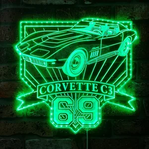Chevrolet 1969 Corvette C3 RGB LED Sign