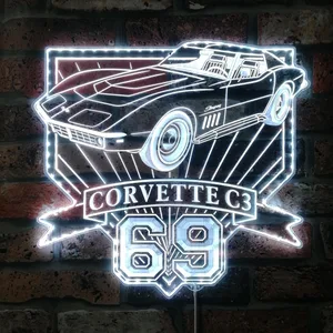 Chevrolet 1969 Corvette C3 RGB LED Sign