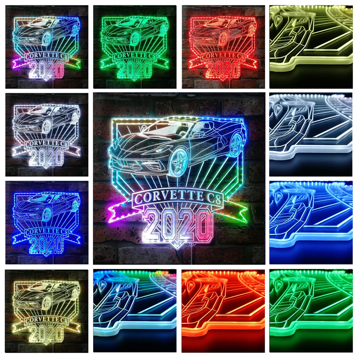 Chevrolet 2020 Corvette C8 Stingray RGB LED Sign