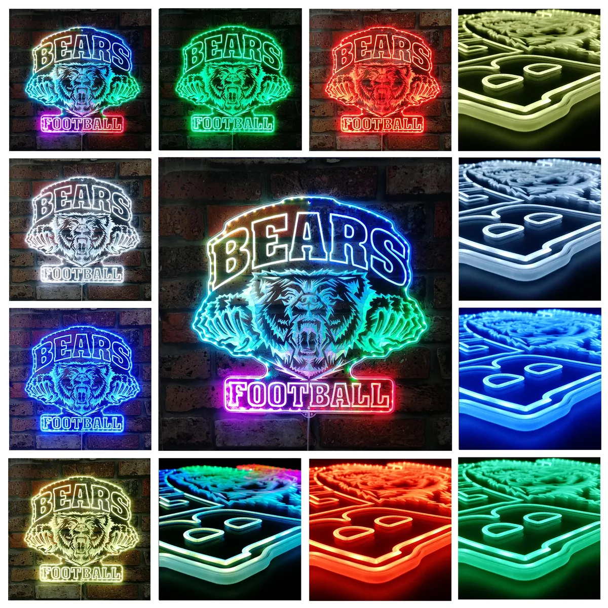 Chicago Bears Bears Football RGB LED Sign