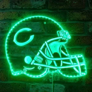Chicago Bears Helmet Logo RGB LED Sign