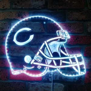 Chicago Bears Helmet Logo RGB LED Sign
