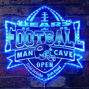 Chicago Bears Man Cave RGB LED Sign