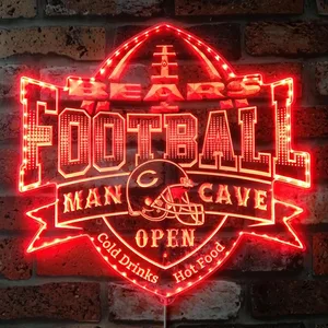 Chicago Bears Man Cave RGB LED Sign