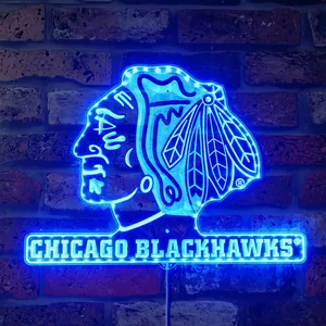 Chicago Blackhawks Logo RGB LED Sign