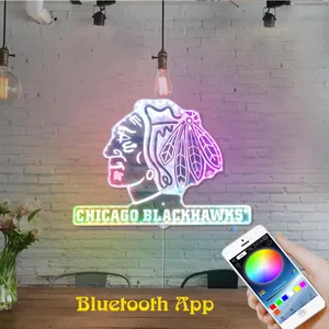 Chicago Blackhawks Logo RGB LED Sign