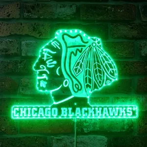Chicago Blackhawks Logo RGB LED Sign