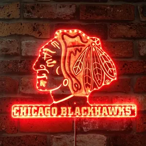 Chicago Blackhawks Logo RGB LED Sign