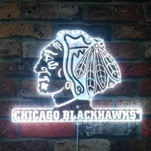 Chicago Blackhawks Logo RGB LED Sign
