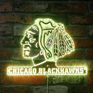 Chicago Blackhawks Logo RGB LED Sign