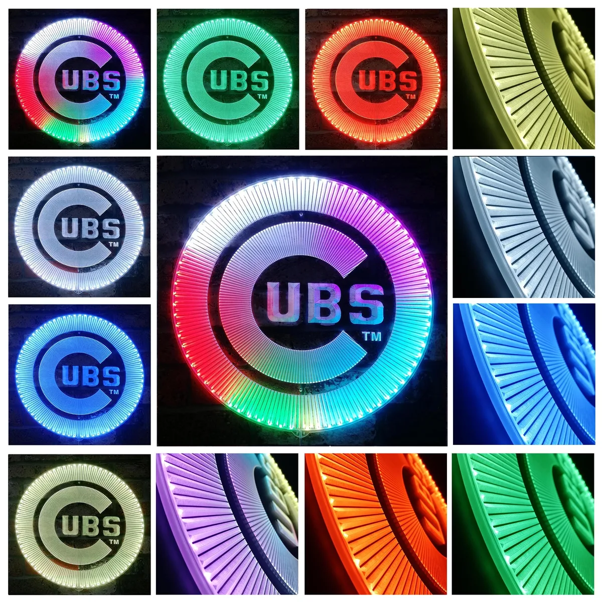 Chicago Cubs Logo RGB LED Sign