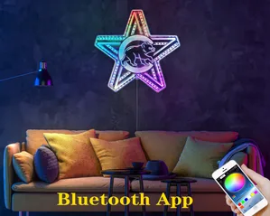 Chicago Cubs Star Logo RGB LED Sign