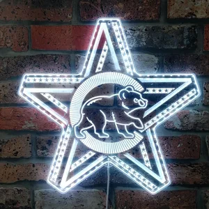 Chicago Cubs Star Logo RGB LED Sign
