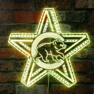 Chicago Cubs Star Logo RGB LED Sign
