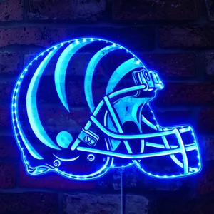 Cincinnati Bengals Helmet Logo RGB LED Sign