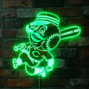 Cincinnati Reds Mr. Red Mascot RGB LED Sign