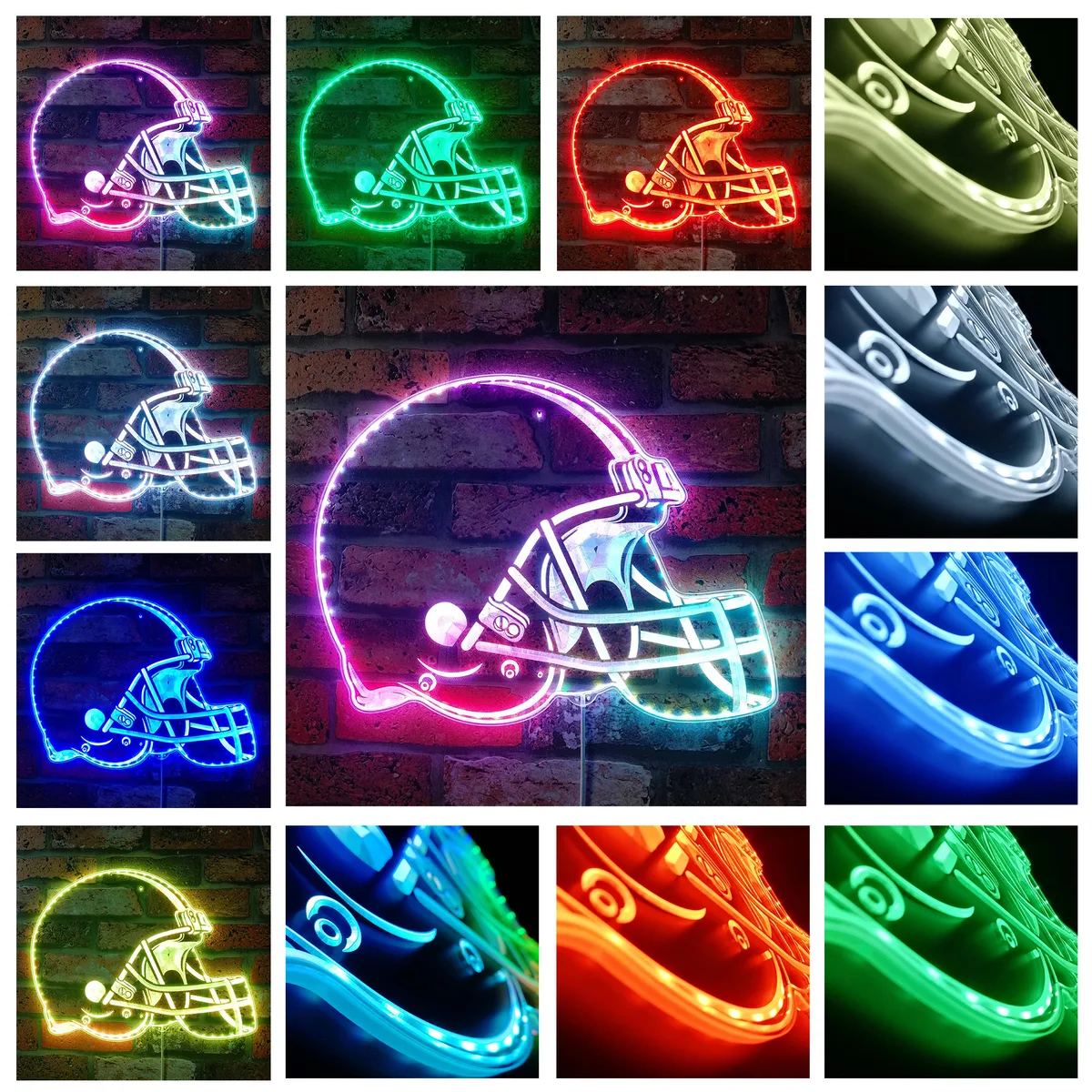 Cleveland Browns Helmet Logo RGB LED Sign