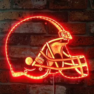 Cleveland Browns Helmet Logo RGB LED Sign