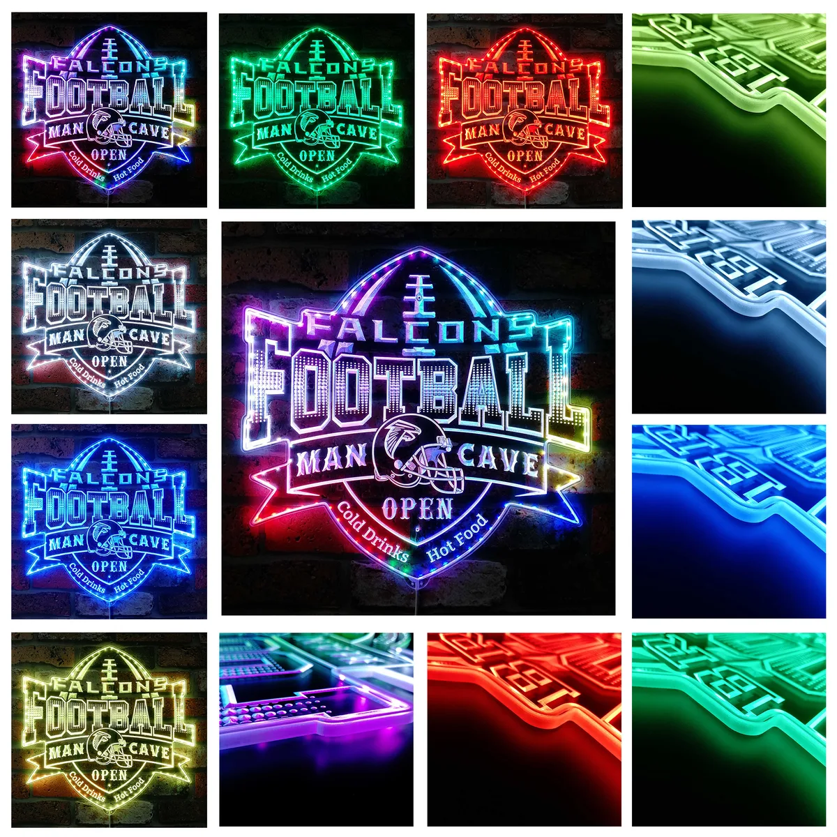 Cleveland Browns Man Cave RGB LED Sign