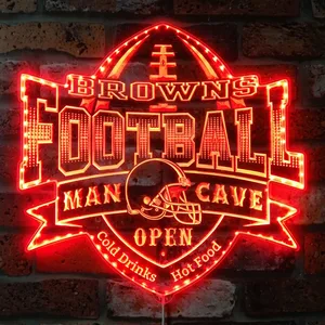 Cleveland Browns Man Cave RGB LED Sign