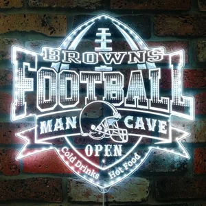 Cleveland Browns Man Cave RGB LED Sign