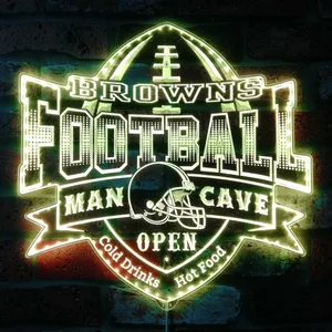 Cleveland Browns Man Cave RGB LED Sign