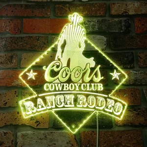 Coors Cowboy Club Ranch Rodeo RGB LED Sign