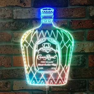 Crown Royal Bottle RGB LED Sign