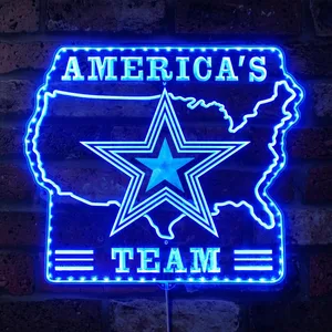 Dallas Cowboys America's Team RGB LED Sign