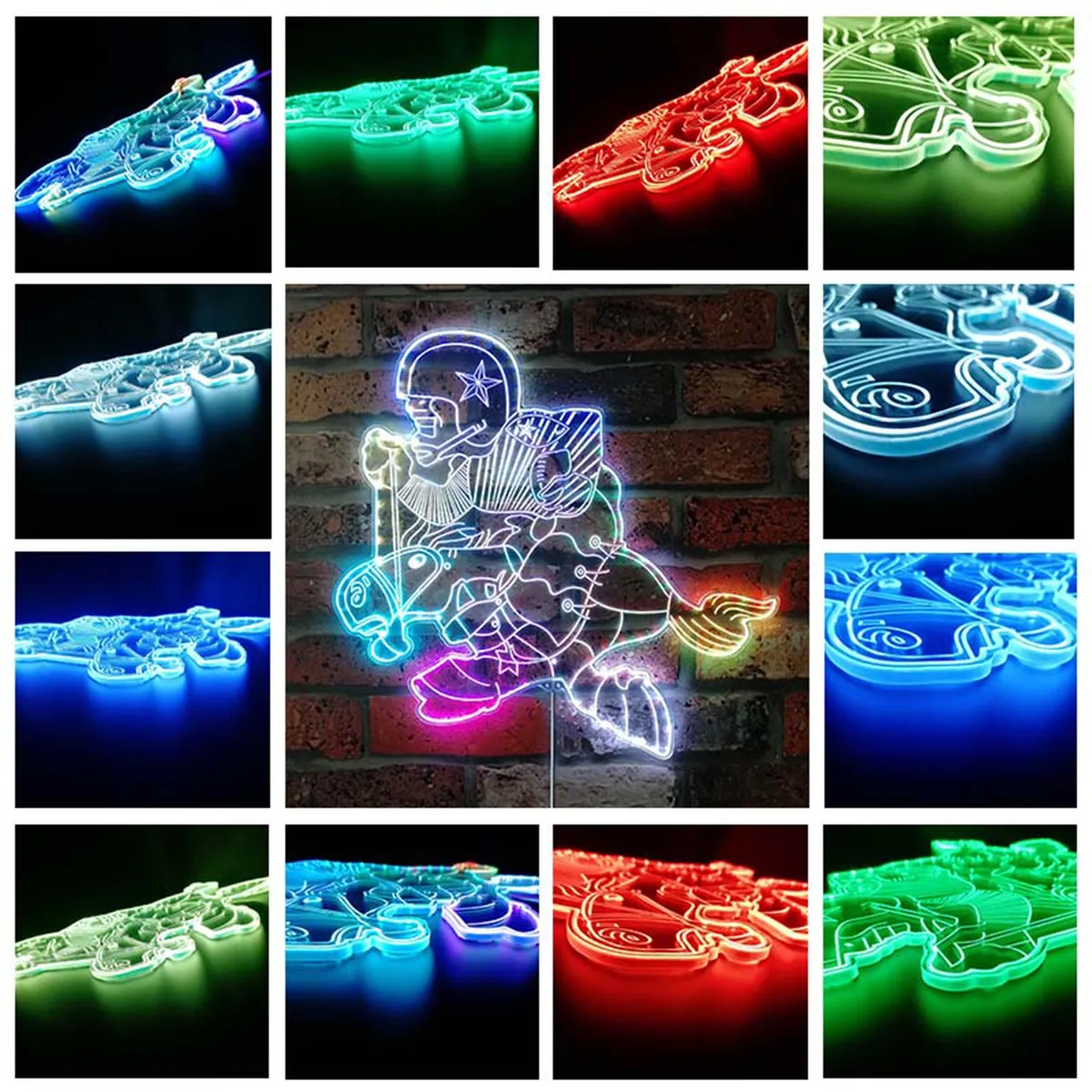 Dallas Cowboys Cowboy Riding Horse RGB LED Sign