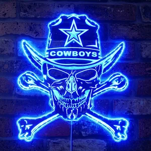 Dallas Cowboys Skull RGB LED Sign
