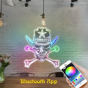 Dallas Cowboys Skull RGB LED Sign
