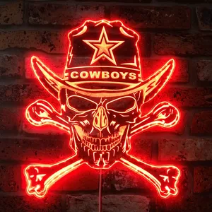 Dallas Cowboys Skull RGB LED Sign