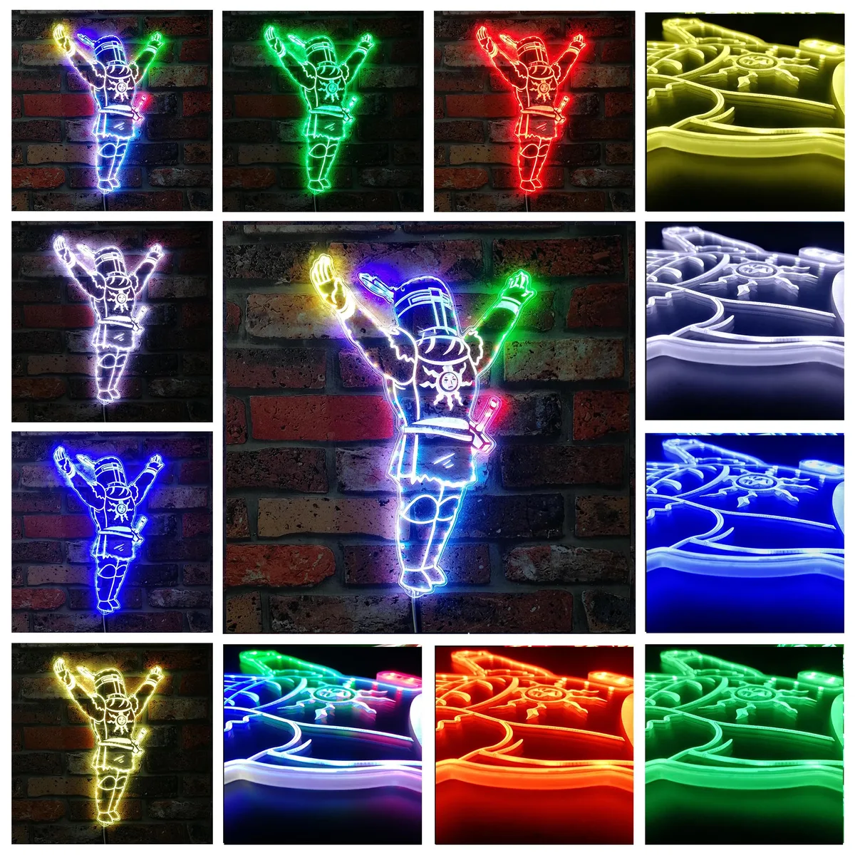 Dark Souls Solaire of Astora Praise the Sun RGB LED Sign