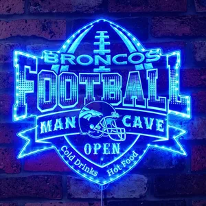 Denver Broncos Man Cave RGB LED Sign