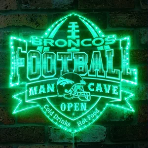 Denver Broncos Man Cave RGB LED Sign