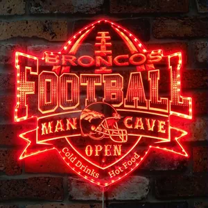 Denver Broncos Man Cave RGB LED Sign