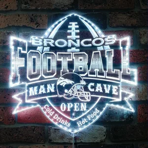Denver Broncos Man Cave RGB LED Sign