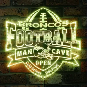 Denver Broncos Man Cave RGB LED Sign