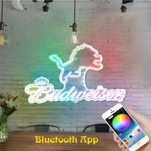 Detroit Lions Budweiser RGB LED Sign
