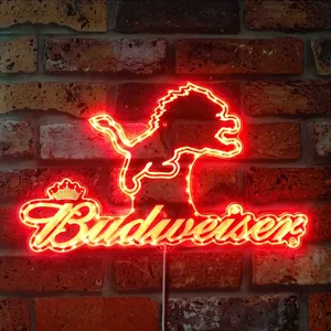 Detroit Lions Budweiser RGB LED Sign