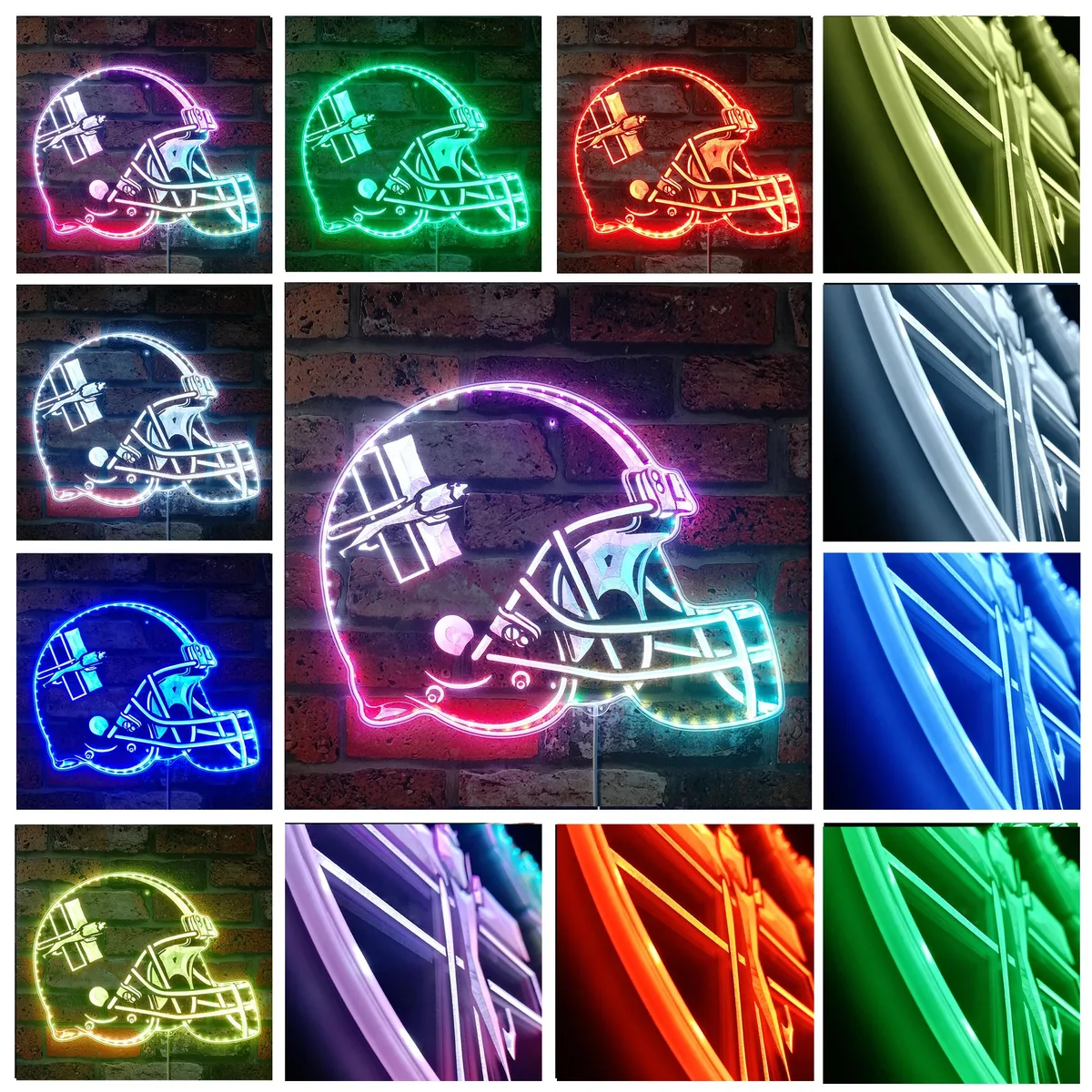 Detroit Lions Helmet Logo RGB LED Sign